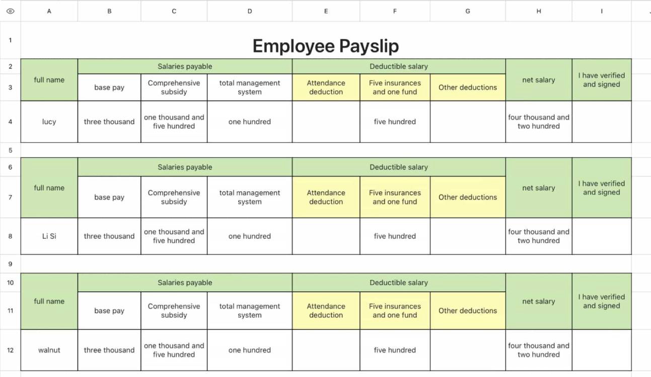 Employee Payslip 1